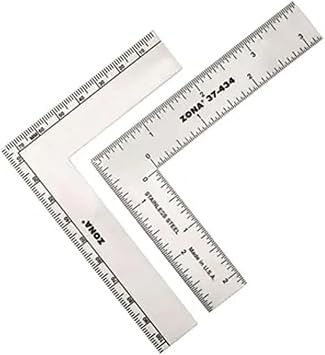 Zona 37-434 L-Square, Stainless Steel, 3-Inch x 4-Inch