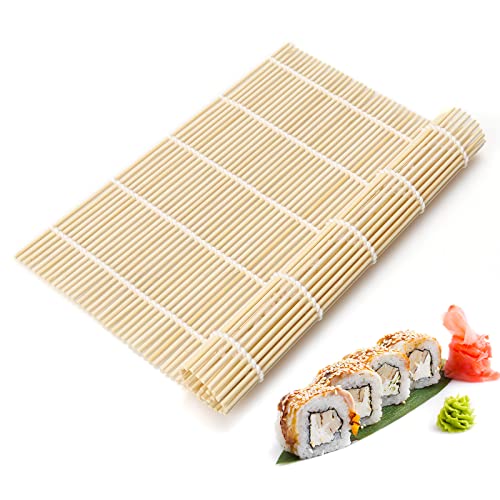 ZXPASRA Sushi Rollmatte, 1 Stück Sushi Bambus Matte, 24 x 24 cm Sushi...