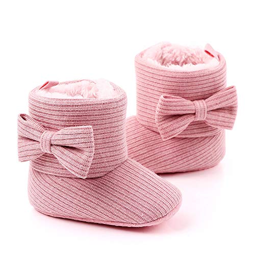 Baby Plush Booties Non-Slip Soft Sole for Boys Girls Infant Winter Warm Solid Cozy Socks Shoes2