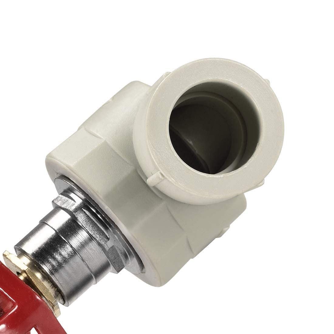 XYZOOM Absperrschieber 3/4″ (25 Mm) – PPR-Ventil Beige/rot, 2 Stück Für Wasserflusskontrolle