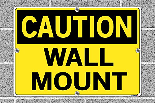 Vestil SI-C-12-B-AL-040 RESTRICTED AREA Caution Sign, Aluminum, 0.040" Overall Size, 12.5" W x 9.5" H