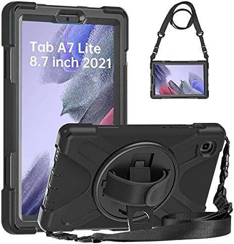 Gerutek Galaxy Tab a7 Lite Case kids 8.7 inch 2021 Shockproof, Galaxy A7 Lite tablet Case with 360° Rotating Hand Strap Stand | Kickstand | Pen Holder Protective Cover for Samsung A7 lite, Camo Pink