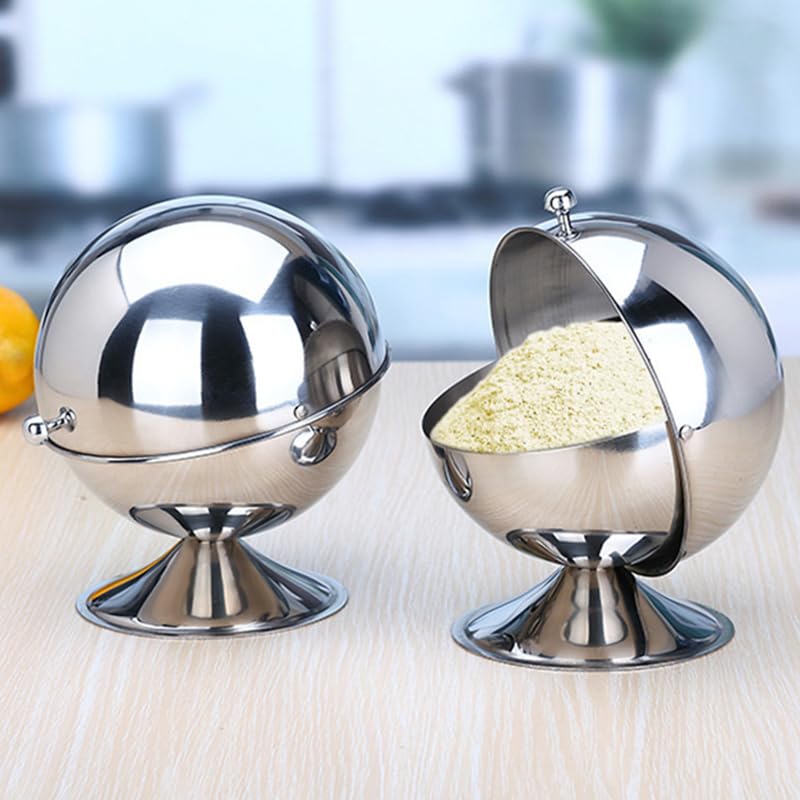 Amazon.com | 16 Oz Stainless Stee Sugar Candy Bowl with Roll Top