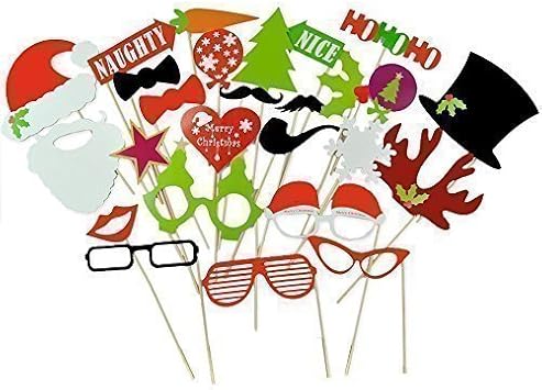 [USA-SALES] Christmas Photo Booth Props Attached to the Sticks, NO DIY REQUIRED, Christmas Gifts, Photo Masks by USA-SALES Seller