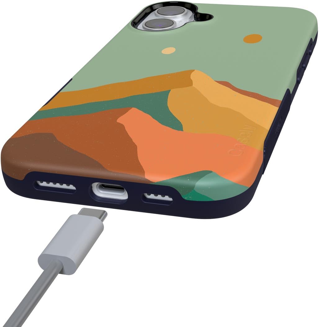 Casely iPhone 16 Plus Case | Endless Peaks | Colorblock Mountain | Bold Protective Case Design | Compatible with MagSafe