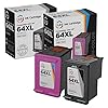 LD Productos remanufacturados Cartucho de tinta de repuesto para HP 64XL de alto rendimiento (1 negro, 1 color, 2 unidades) compatibles con HP Envy 6220 6232 6252 6255 7120 7130 7132 7155 7164 7800