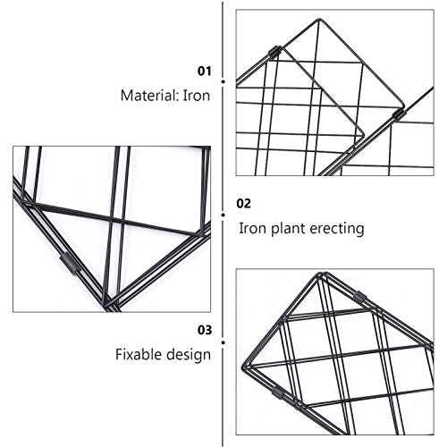 Yarnow Garden Trellis Plant Support For Climbing Foldable Vines And Flowers Stands Metal Wire Lattices Grid Panels For Ivy Rose Grape Cucumber Clematis Black #TOP4