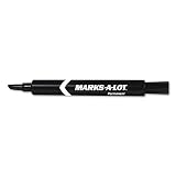Avery 08888 Avery MARKS-A-LOT Permanent Marker, Large Chisel Tip, Black, 12 - 12ct boxes – view 1