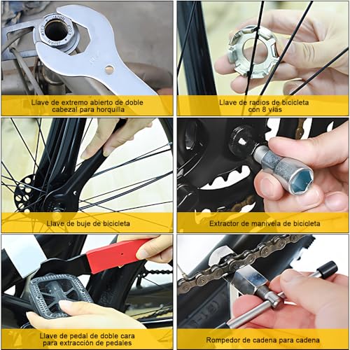 Recopilación y reviews de Kit herramientas bicicletas pinzas llaves dados Top diez. 8 Imagen adicional