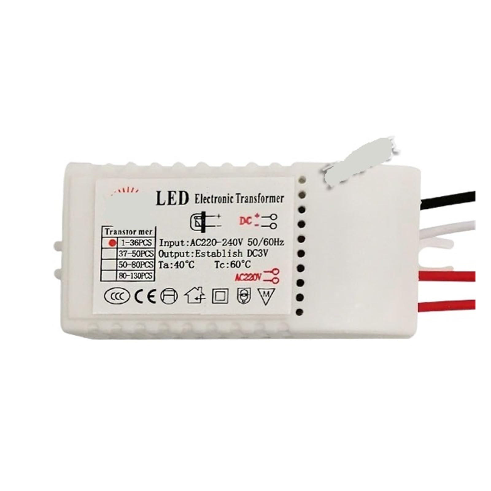 Driver de perle de lampe LED DC3V pour réparer un plafonnier en cristal qui scintille