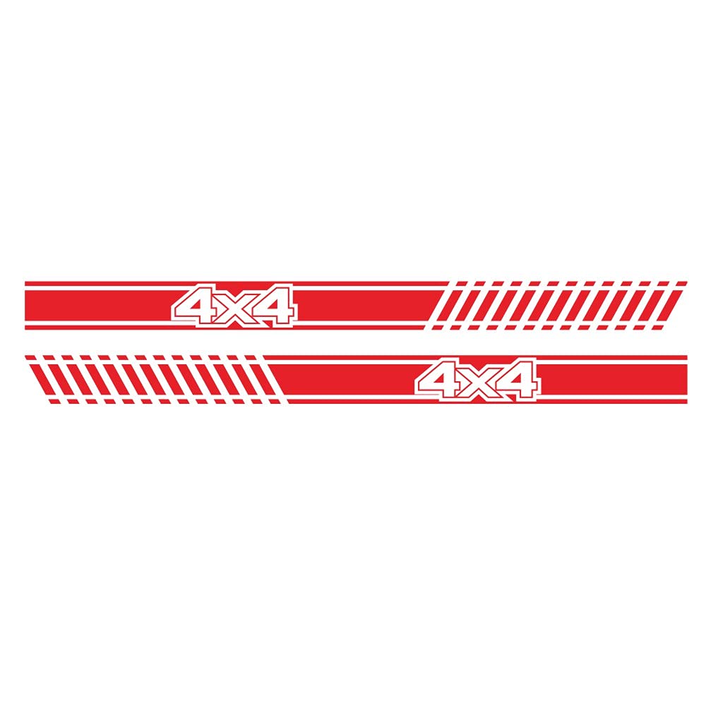 Autocollants longs pour carrosserie de voiture tuning 4x4 Lanshui Accessoires en vinyle x2
