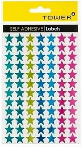 Tower Mixed Metallic Stars Self-Adhesive 168 Stickers