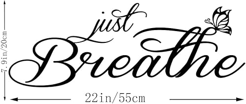 Miniatura 3 de Just Breathe - Calcomanía de vinilo con citas inspiradoras para pared, letras positivas, refranes, decoración de sala de estar