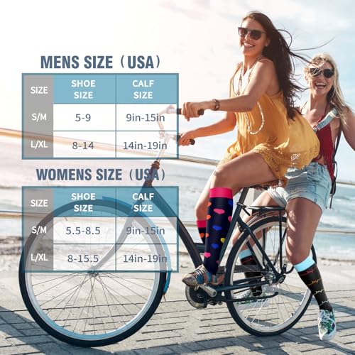 Image of Bluemaple 6 Pack Copper Compression Socks for Women and Men Circulation-Best Support for Medical, Running,Nursing,Athletic