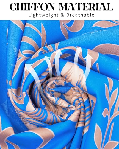 Nidoul Kaftan Dresses for Women Plus Size Bathing Suit Cover Up Long Swimsuit Coverup Swim Summer Beach Caftans Loungewear, Blue Boho — view 5