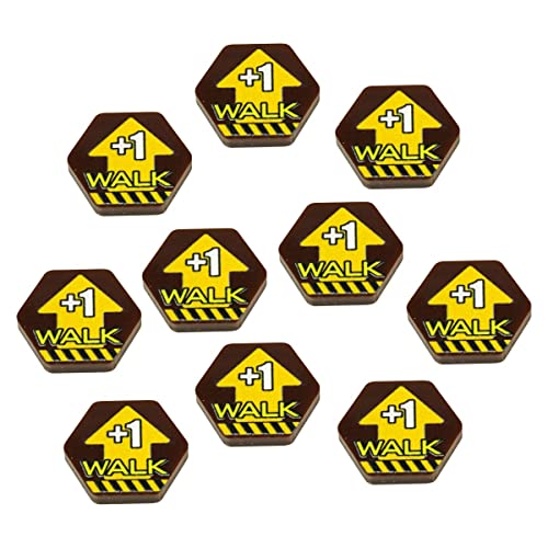 LITKO Mecha Combat Maneuvers Tokens | Full Color Tokns | Compatible with BattleTech, BattleForce, and Alpha Strike (Walk +1 Movement) -  LITKO Game Accessories, TT231