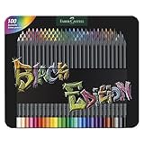Faber-Castell 116490 - Estuche Metálico con 100 Colores Black Edition