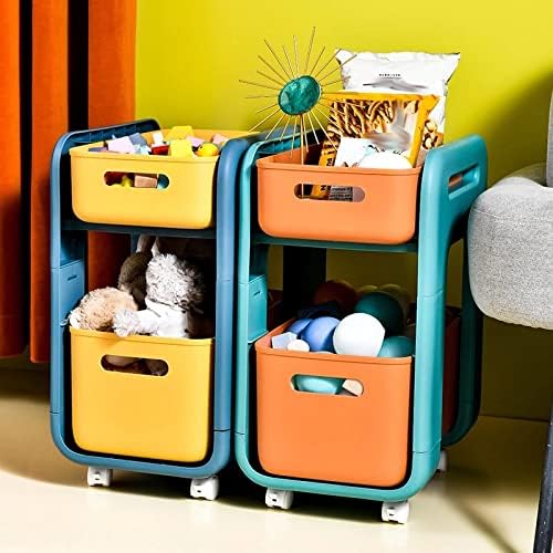 ローリングトロリーカート バスケットスタンド バスルーム 可動式