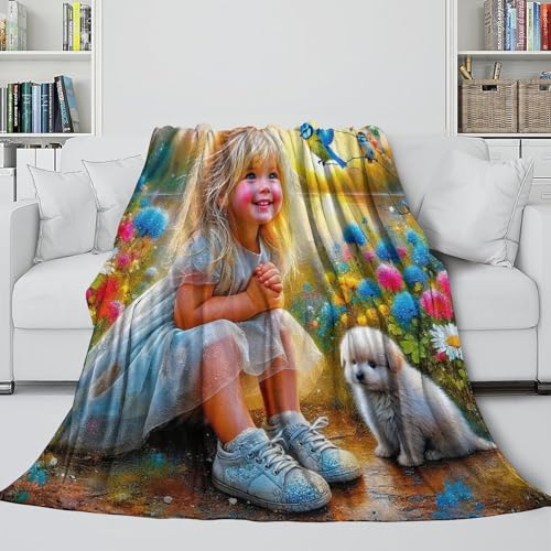 Plaid Chien en Microfibre Chaude Couverture Lit Confort Premium 150x200cm