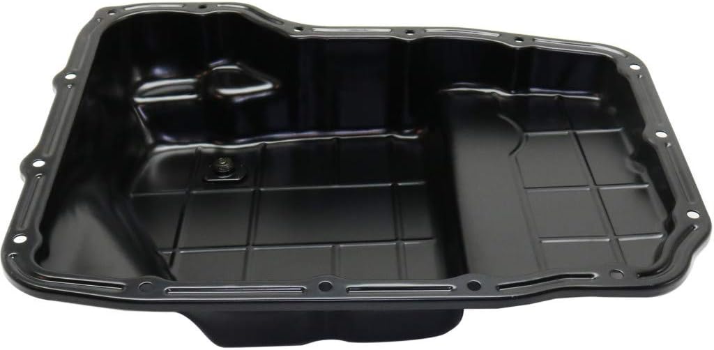 for Dodge Dakota Transmission Pan 2000-2010 | w/Drain Plug | Black | Steel | Material | 5013681AA | 6806592AA