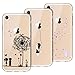 Produktbild Yokata Kompatibel mit iPhone 7 Hülle iPhone 8 Hülle Silikon Transparent Durchsichtig Handyhülle Schutzhülle TPU Ultra Dünn Slim Kratzfest mit Motiv Muster [3 Pack] - Löwenzahn + Weißer Hase + Mädchen