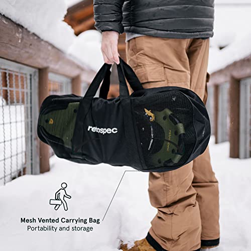 Image of Retrospec Drifter Snowshoes for Women & Men - Lightweight Aluminum Frame Snow Shoes with Double Ratchet Binding System, Heel Lifts & Carry Bag for All Terrain Hiking & Winter Sports