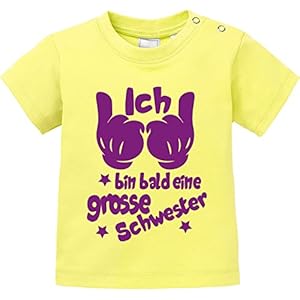 EZYshirt® Ich bin Bald eine Grosse Schwester Baby T-Shirt
