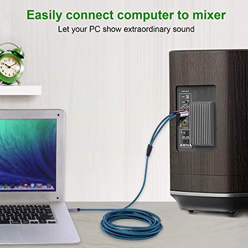 Hftywy 3.5 Mm To 2 X 6.35 Mm Cable 20 Ft, 1/8 Inch Male Stereo To Dual 1/4 Mono Male Audio Cable, 3.5Mm Trs To Dual 6.35Mm Ts Y Splitter Breakout Cord,Splitter Compatible For Home Stereo Systems #TOP4