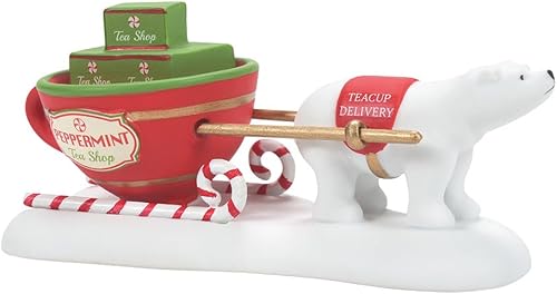 Department 56 North Pole Village Accessories Teacup Delivery Service Figurine, 1.57 pulgadas, multicolor