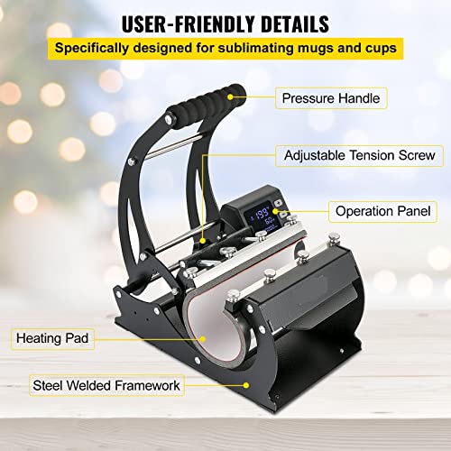 Prensa térmica para tazas 11oz y 20oz con pantalla LCD miniatura 6