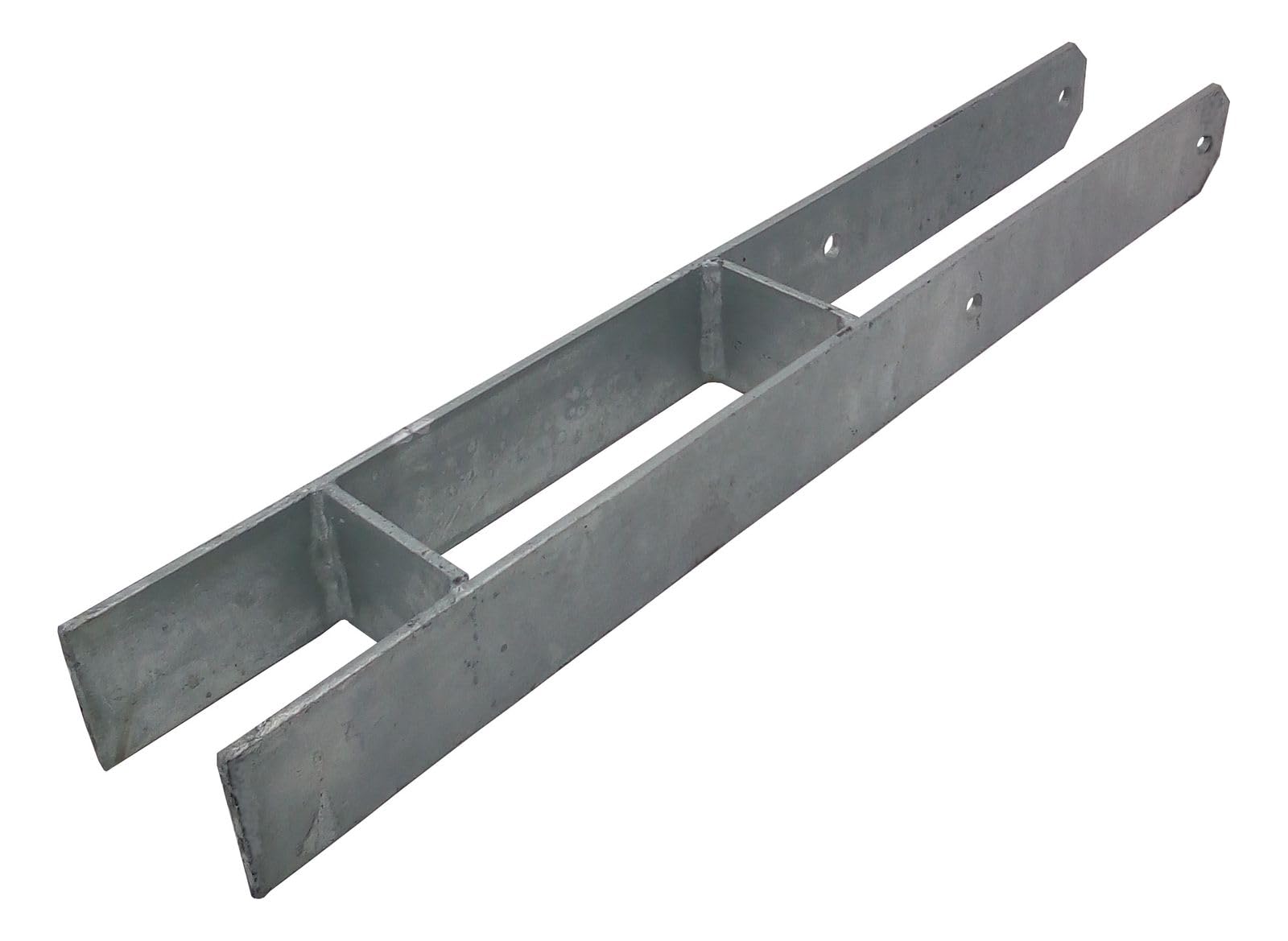 BURI 6 sztuk kotwy H wspornik słupka ocynkowany ogniowo 71 mm x 600 mm wspornik H kotwa słupkowa