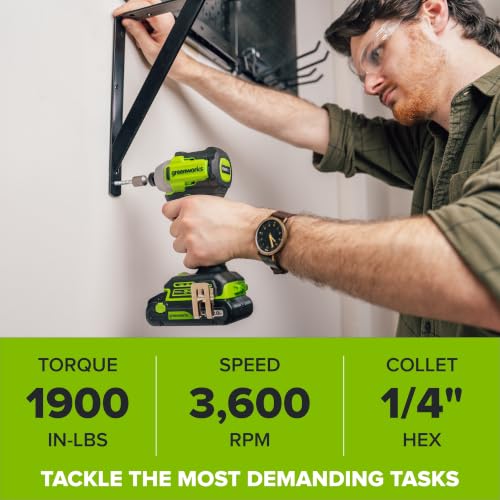 Image of Greenworks 24V (4-Tool) Brushless Combo(Drill+Impact Driver+Recip Saw+Flashlight), 2*2.0Ah USB-C Batteries (12,000mAh Power Bank)and a Cable, 30W Charger,29Pcs Titanium Drill+Impact Bits+Nut Drivers