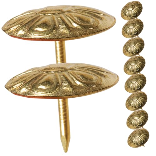 Ciieeo 50 Tachuelas Metálicas para Tapicería Clavos Decorativos para Muebles Tachuelas para Sofá Tachuelas para Tapicería Clavos Metálicos Decorativos Tachuelas para Alfombras