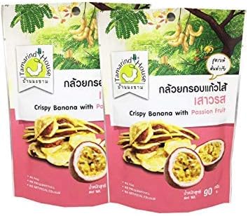 Tamarind House Crispy Banana with Passion Fruit 90 g. (Pack of 2)