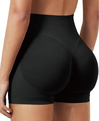 Women Workout Impact Shorts Butt Lifting Seamless Booty Gym Biker Shorts