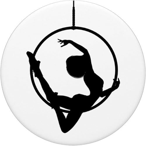 Miniatura 3 de Aerial Hoop Lyra Circus Flow Arts Aerialist Black and White - Agarre y soporte para teléfonos y tabletas