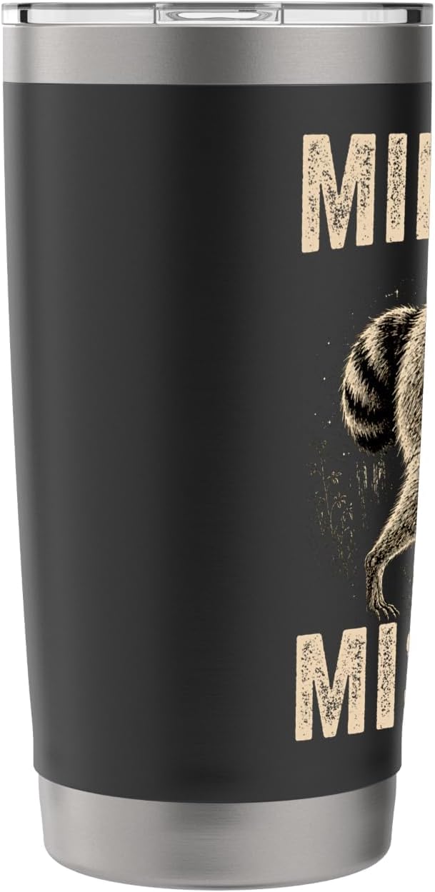 Jimothy Viral Raccoon Meme Seattle Feral Midnight Mischief Stainless Steel Insulated Tumbler image 4