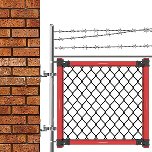 2 Pack 1-5/8Inch Chain Link Fence Frame Gate Post Hinge/Galvanized Steel Zinc Plated Pipe Gate Hinge For 1-5/8 Outside Diameter Post/Pipe, Nut/Bolt Included For Hinge #TOP7