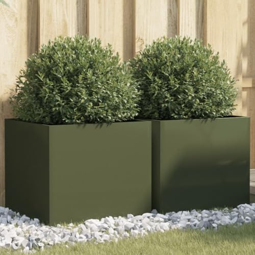 Jardinières en acier robuste au design contemporain épuré
