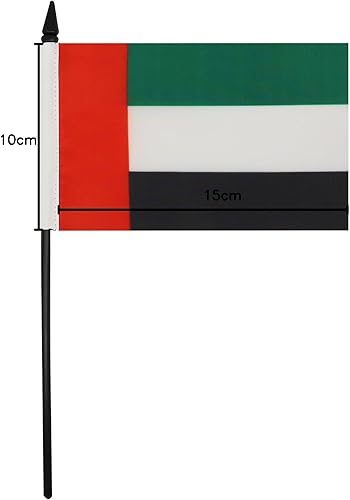 Miniatura 370 de Bandera de la bandera del Líbano de AZ, 3.9 x 5.9 in, bandera de escritorio libanesa, 5.9 x 3.9 in, barra y base de plástico negro