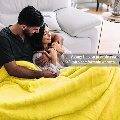 Fleece Yellow Throw Blanket For Couch Cozy Soft Blankets & Throws Lightweight Fleece Fall Fuzzy Blanket Couch Chairs Sofa Bedroom Living Room 50X70 Inch Boys Girls Adults Student #TOP2