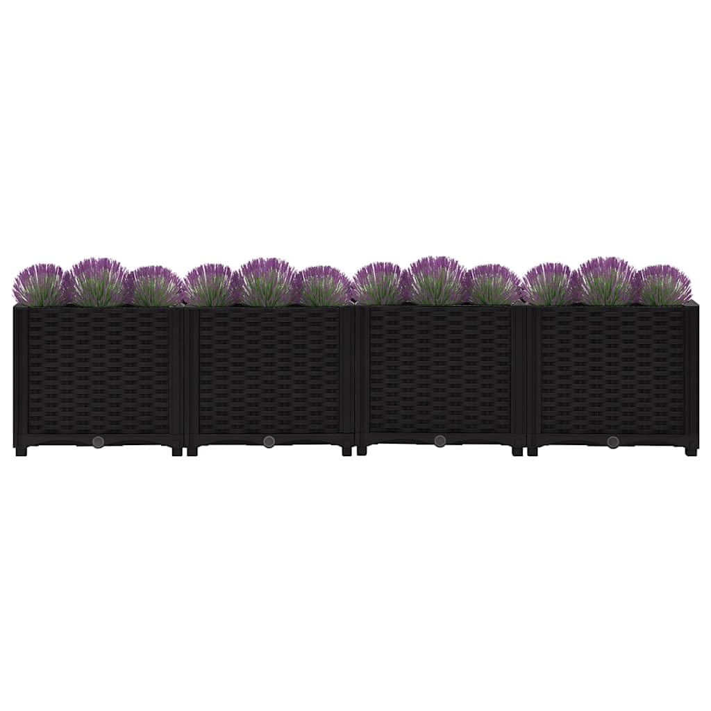 Xhnif Bancal alto 160 x 40 x 38 cm negro de polipropileno, diseño moderno con 30 cm de altura útil, duradero y robusto para jardín, terraza y balcón