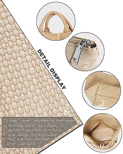 Bolso tejido para mujer en piel vegana suave miniatura 4