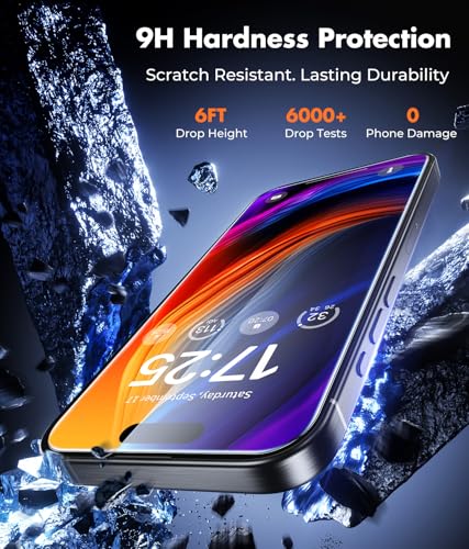 Image of UNBREAKcable 2-Pack Screen Protector for iPhone 15 Pro,Tempered Glass | Double Shatterproof Glass[Easy Installation Frame][9H Hardness] [99.99% HD Clear] [Case Friendly]for iPhone 15 Pro 6.1 inch