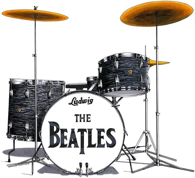 Ringo Starr’s Drum Kit from The Shea Stadium Concert Greeting Card A5 Size