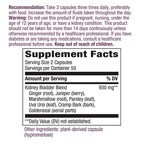 Nature's Way Kidney Bladder, 930 Mg Per Serving, 100 Vcaps #TOP2