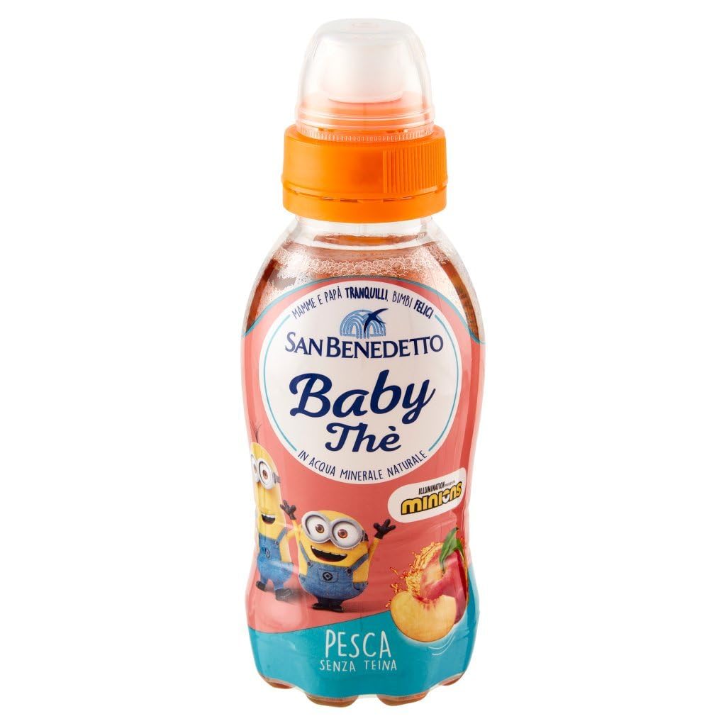San benedetto Thè baby, the deteinato alla pesca entcoffeiniert, Soft drink, peach tea decaffeinated, Eistee Pfirsich PET 48x 25cl + Italian Gourmet polpa 400g