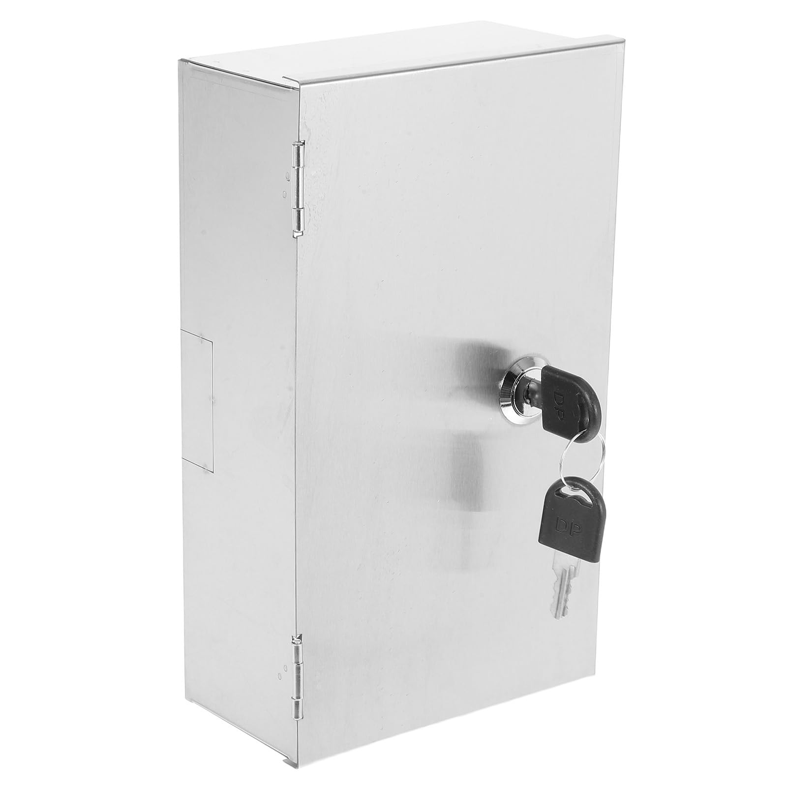 Operitacx Stainless Steel Lockable Outlet Box Cover Waterproof Electrical Socket Protector Indoor Outdoor Use 8.3X4.7X2.4 Inch Secure Surface Wiring Enclosure