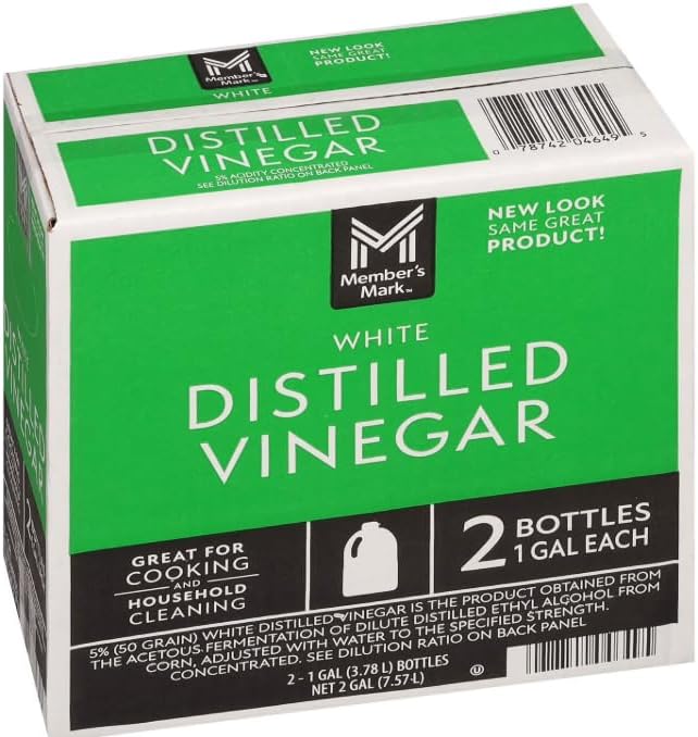2 Pack Distilled White Vinegar Jug, Total 2 gal