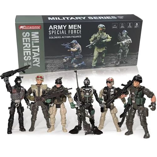 MQSTARSRISE Army Men Action Figures, Army Soldiers Toys for Boy,Army Playset Military Playset with Weapons Accessories,Army Toy Christmas Gfit for Toddler 3+